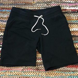black shorts
